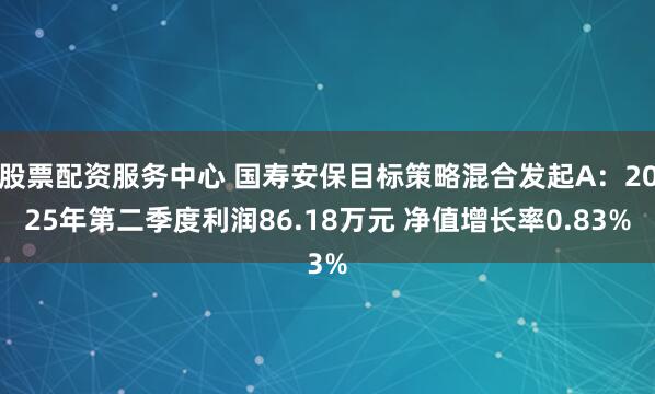 股票配资服务中心 国寿安保目标策略混合发起A：2025年第二季度利润86.18万元 净值增长率0.83%