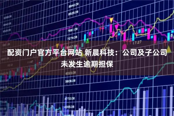 配资门户官方平台网站 新晨科技:公司及子公司未发生逾期担保